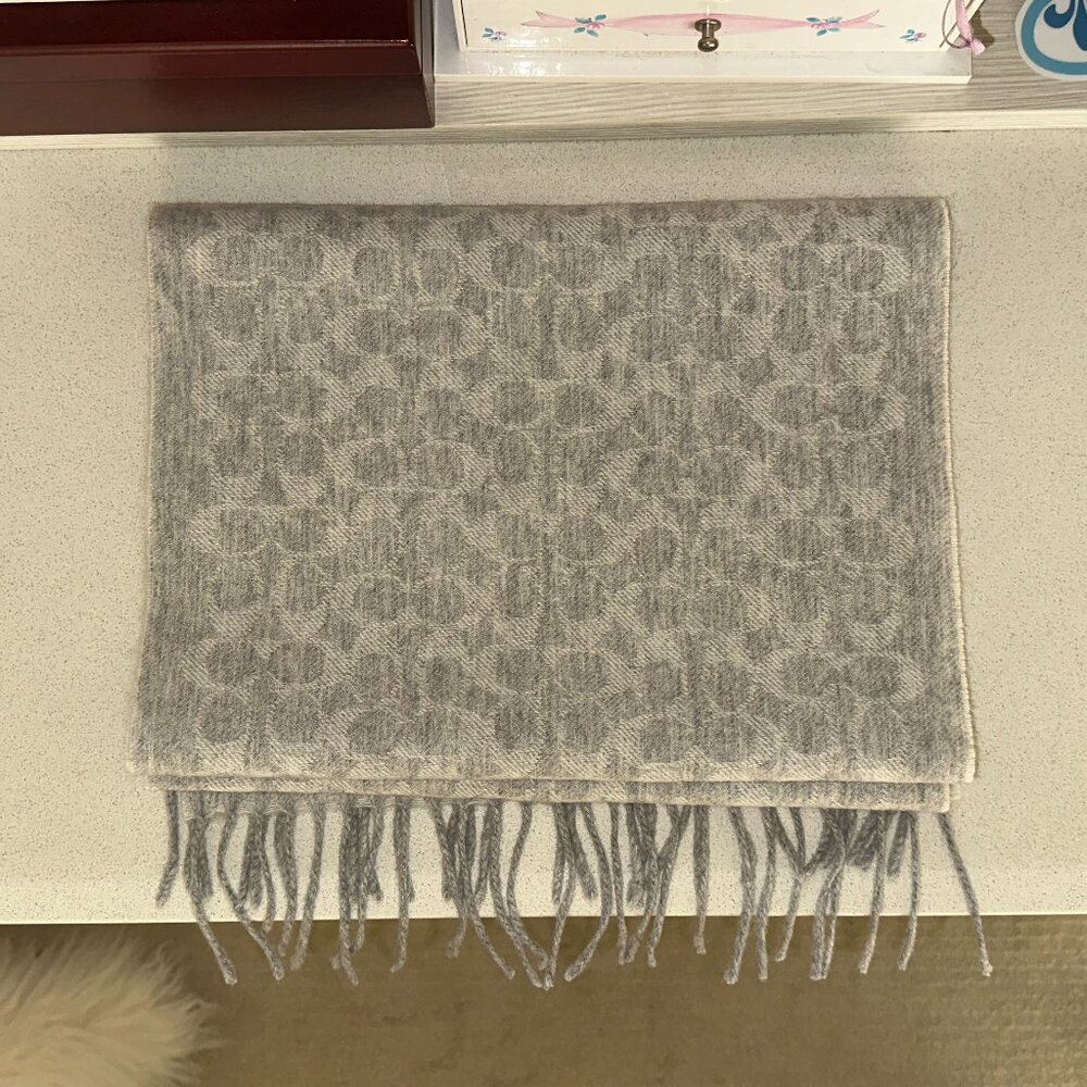 Grey Coach Scarf